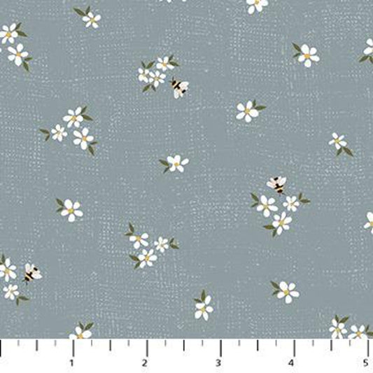 Tossed Daisy - Blue - Humblebee - homesewn