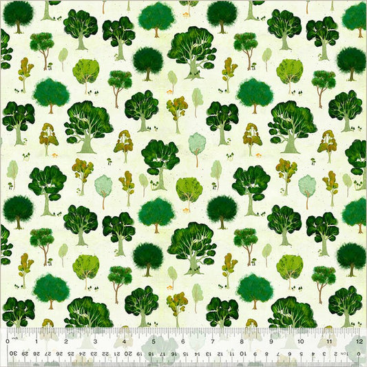 Trees Ð Ivory Ð Quilting Cotton Fabric - homesewn