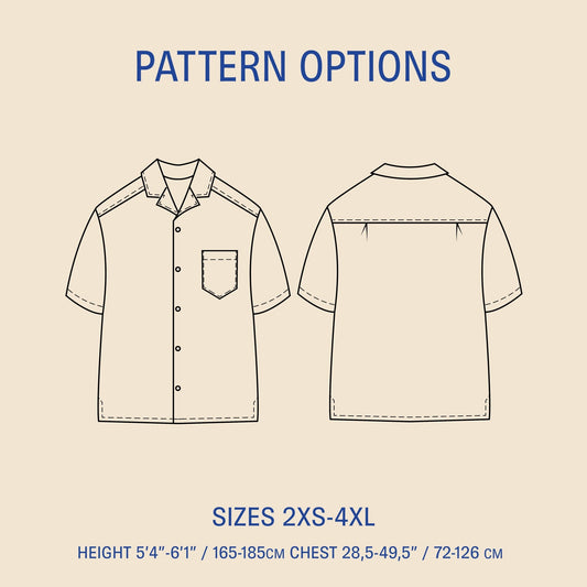 Tropical Shirt sewing pattern PDF DOWNLOAD - homesewn
