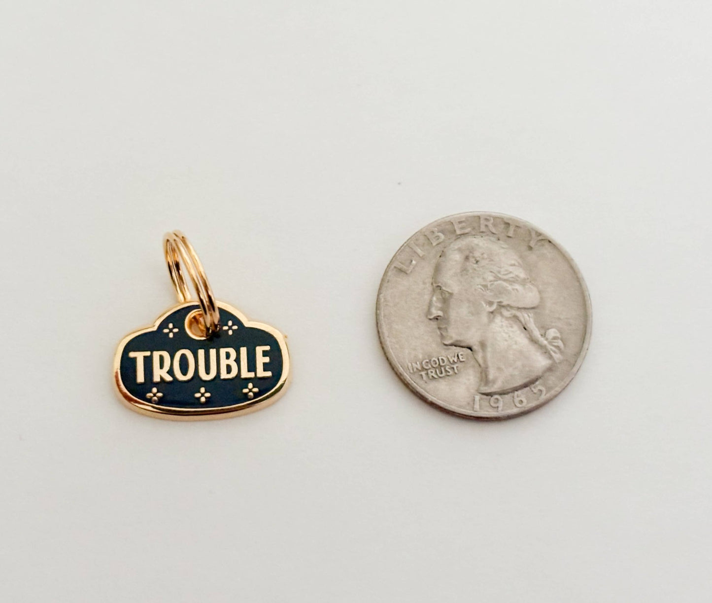 Trouble Pet Collar Charm - homesewn