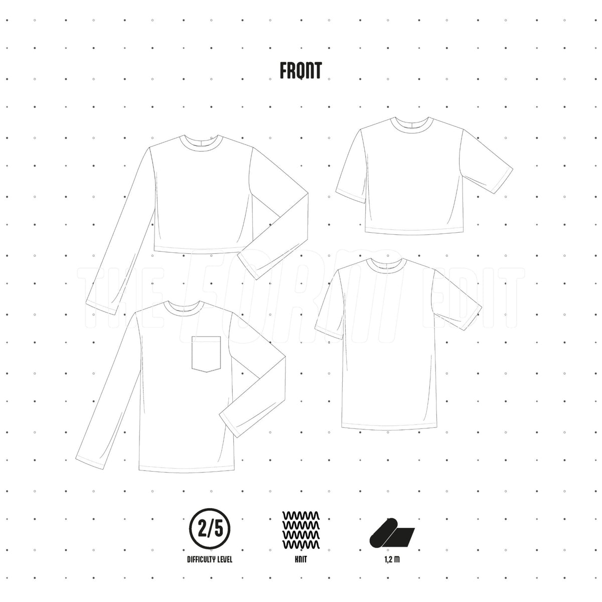 TSHIRT001 - 4 in 1 perfect fit t-shirt - PDF PATTERN - homesewn