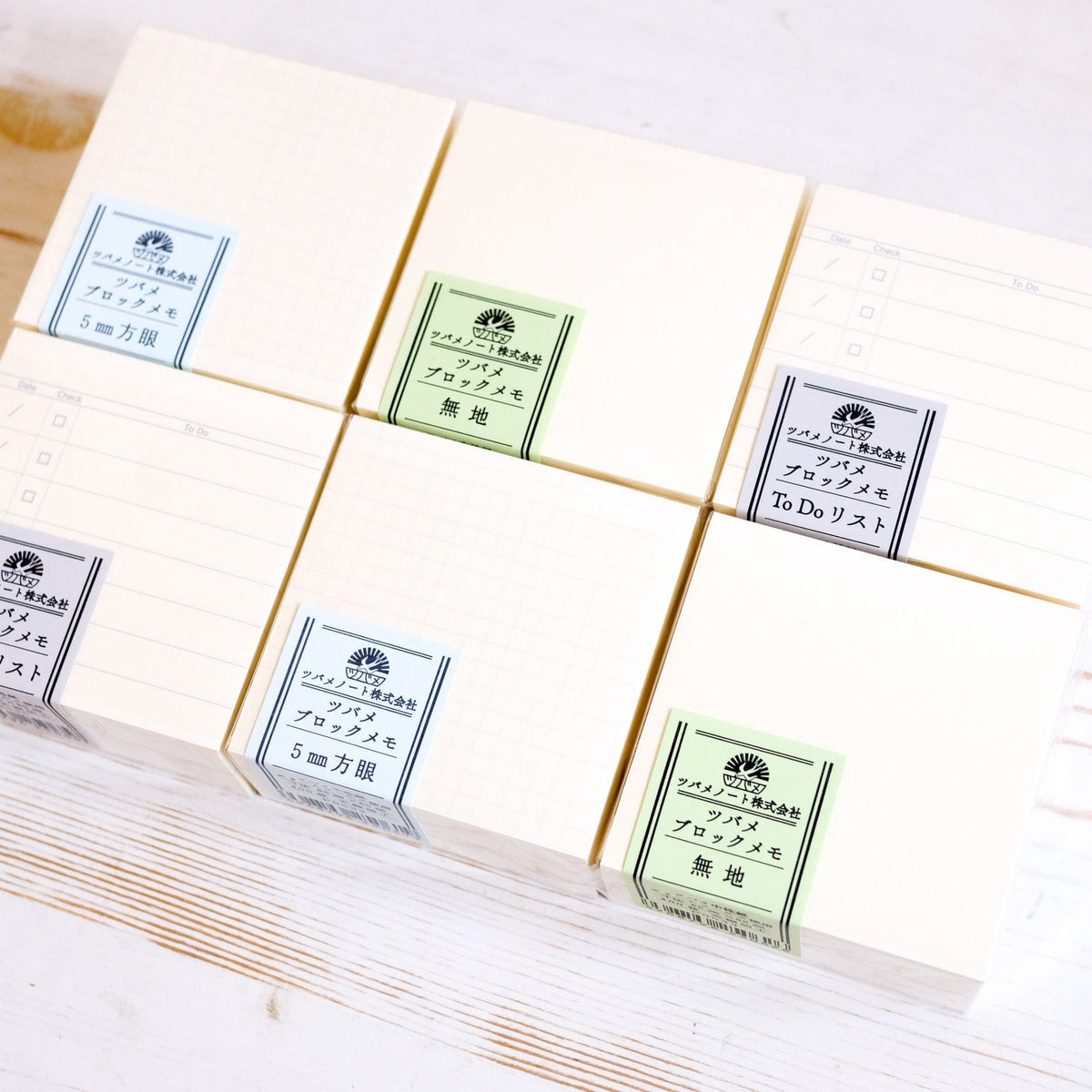 Tsubame Note Block Memo pads stacked on a desk