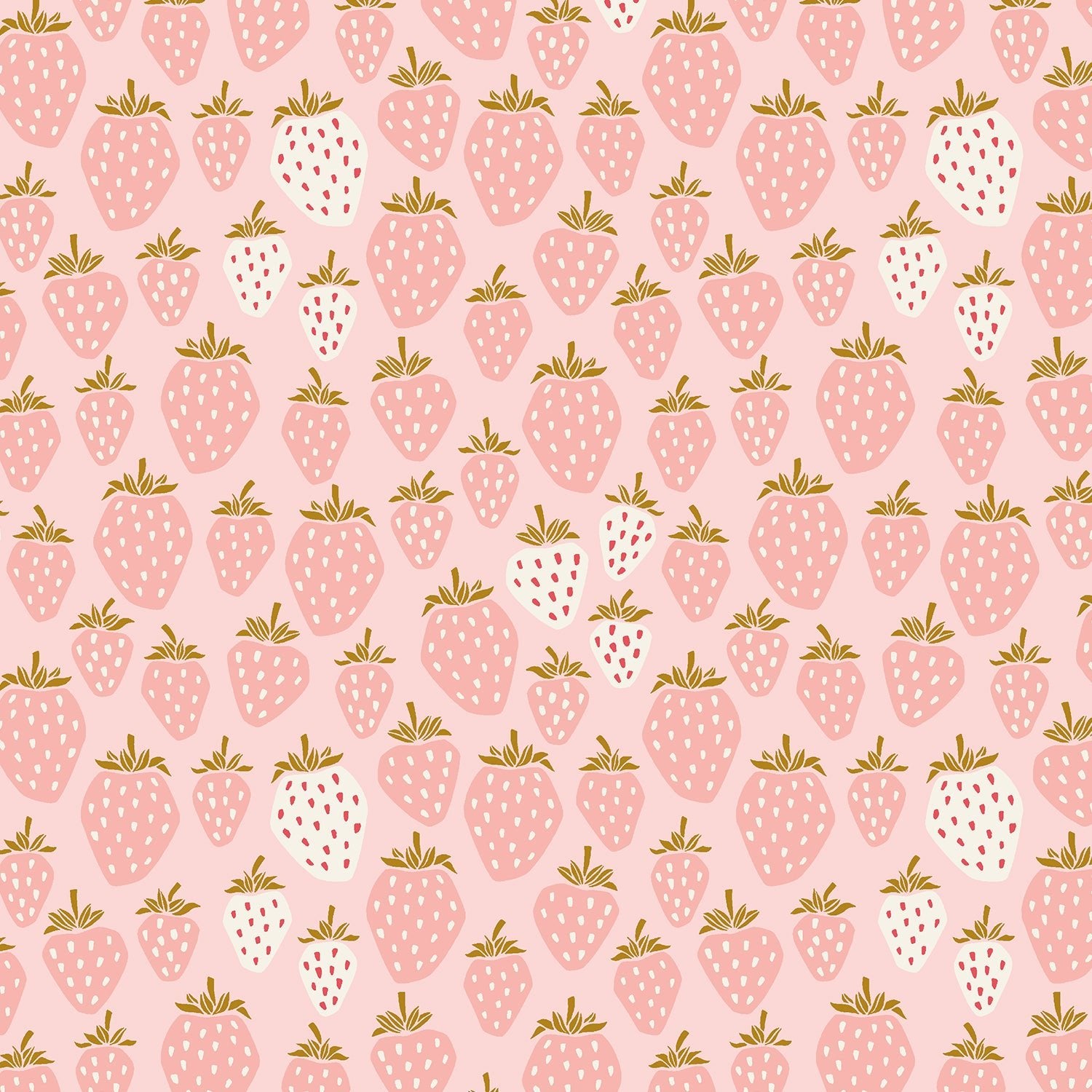 Under The Apple Tree - Queen Of Berries - Flush Pink Fabric - homesewn