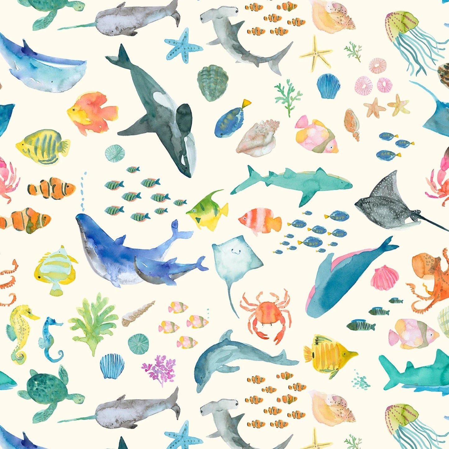 Under the Sea - White Sand - Lewis & Irene Fabric - homesewn