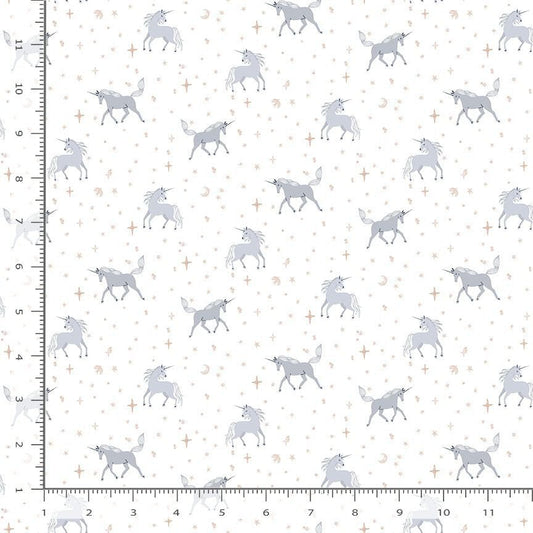 Unicorns - White - Secret Forest - homesewn