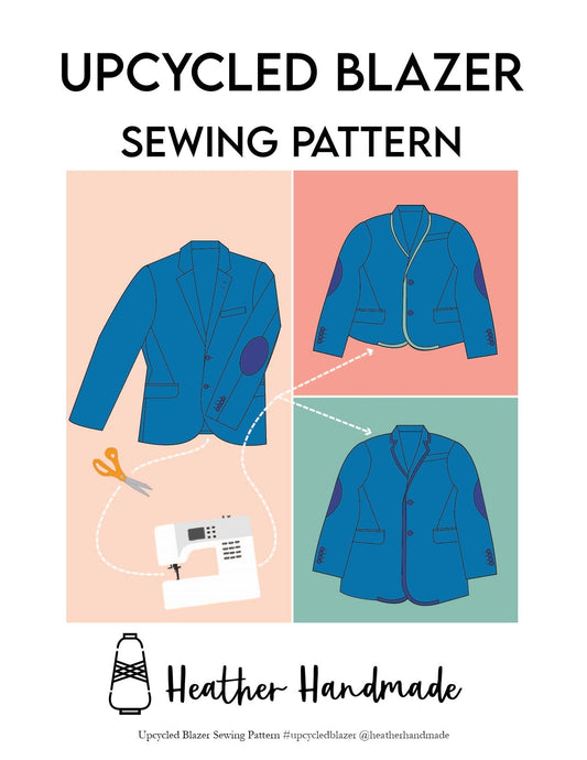 Upcycled Blazer Sewing Pattern - PDF PATTERN - homesewn