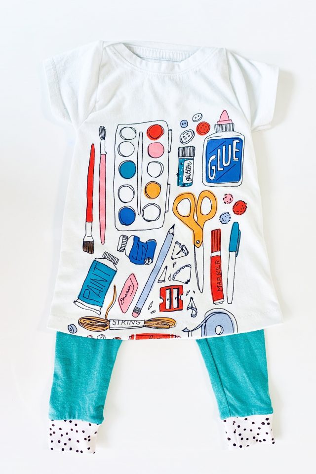 Upcycled T-Shirt Romper and Dress Sewing Pattern - PDF PATTERN - homesewn