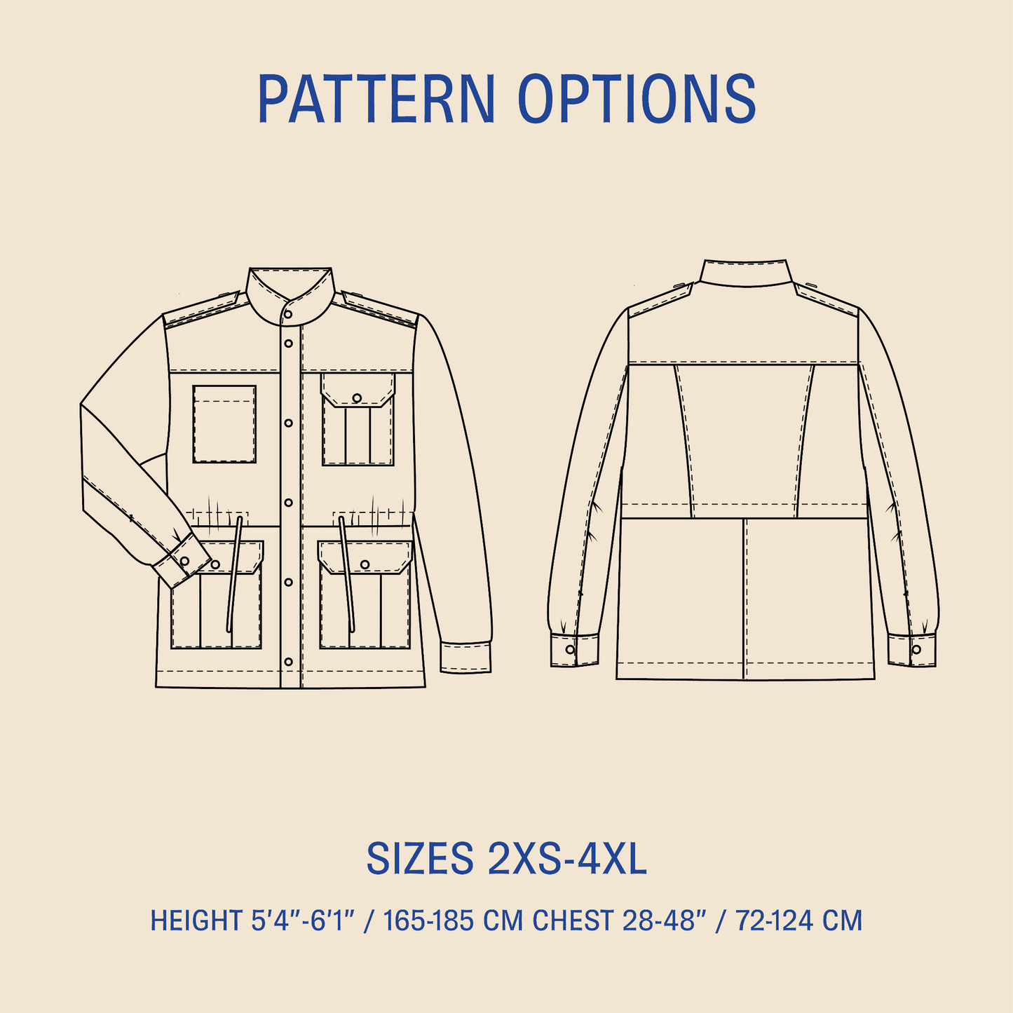 Utility jacket sewing pattern PDF DOWNLOAD - homesewn