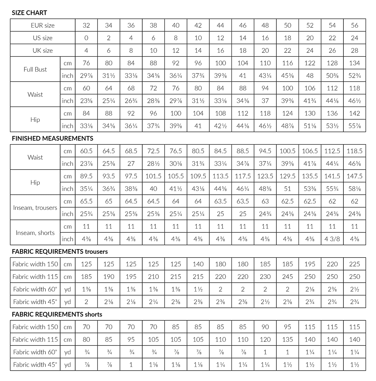 VERSO trousers & shorts - PDF PATTERN - homesewn