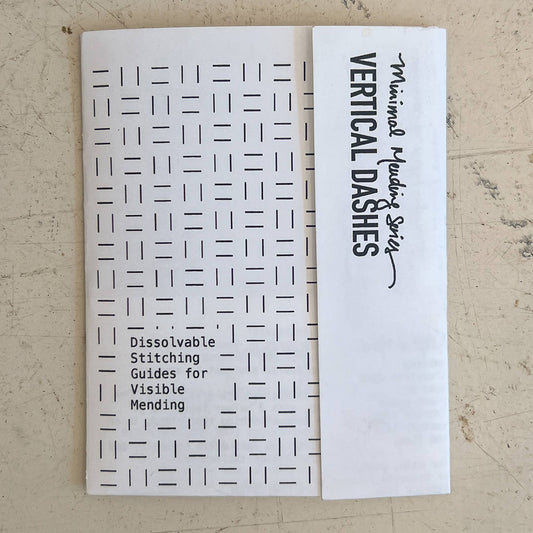Vertical Dashes - Minimal Mending + Embellishment Transfer - homesewn