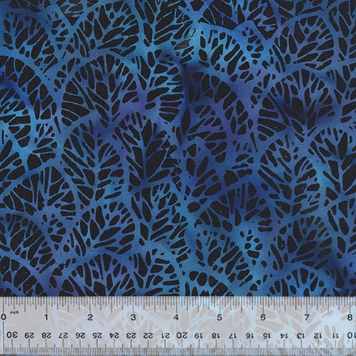 VIOLA - Jungle Leaves – Black - BATIK COTTON FABRIC - homesewn