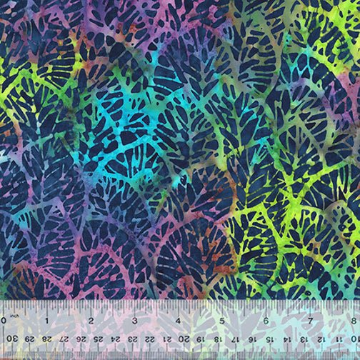 VIOLA “JUNGLE LEAVES” – PRISM BATIK COTTON FABRIC - homesewn