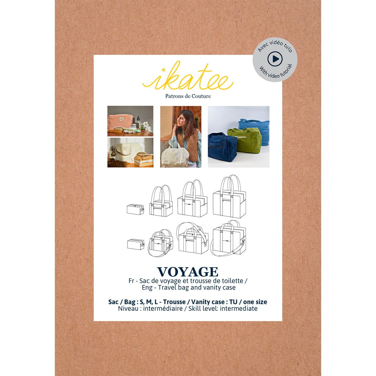 VOYAGE - Travel Bag and Vanity case - Paper sewing pattern - Ikatee Patterns - homesewn