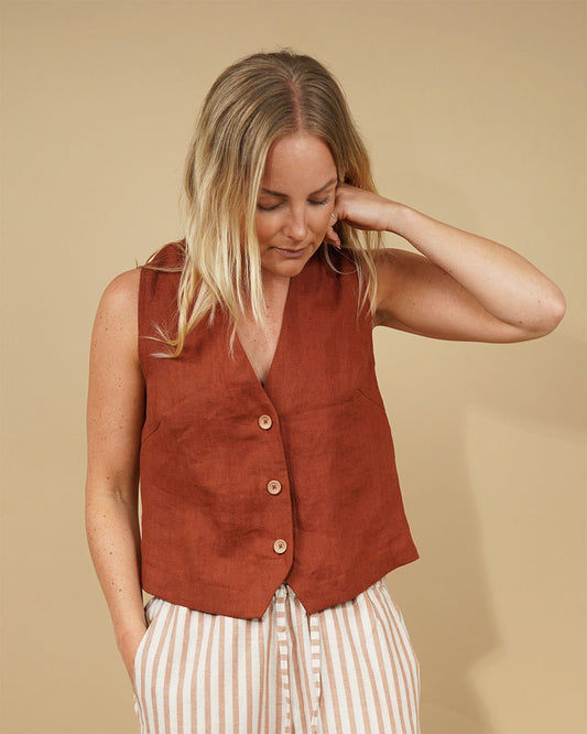 Waistcoat top sewing pattern - PDF PATTERN - homesewn