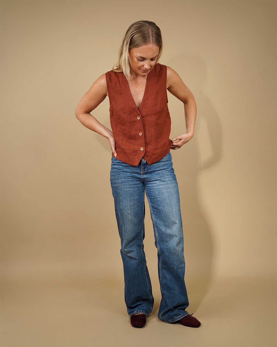 Waistcoat top sewing pattern - PDF PATTERN - homesewn