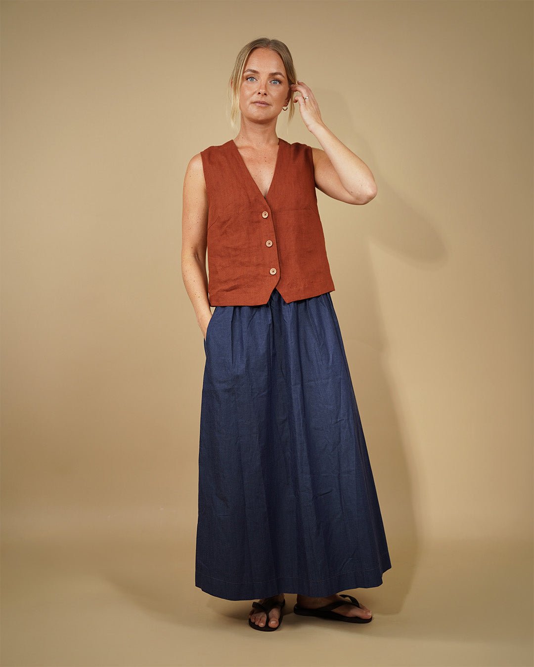 Waistcoat top sewing pattern - PDF PATTERN - homesewn