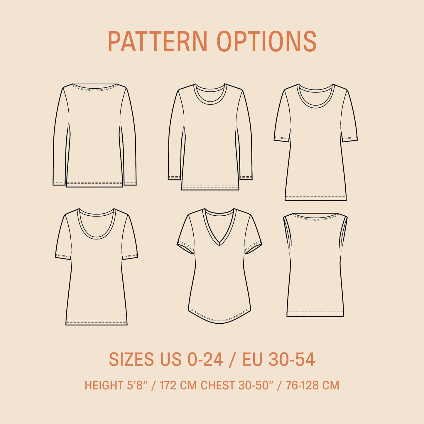 Wardrobe Builder T-shirt sewing pattern PDF DOWNLOAD - homesewn