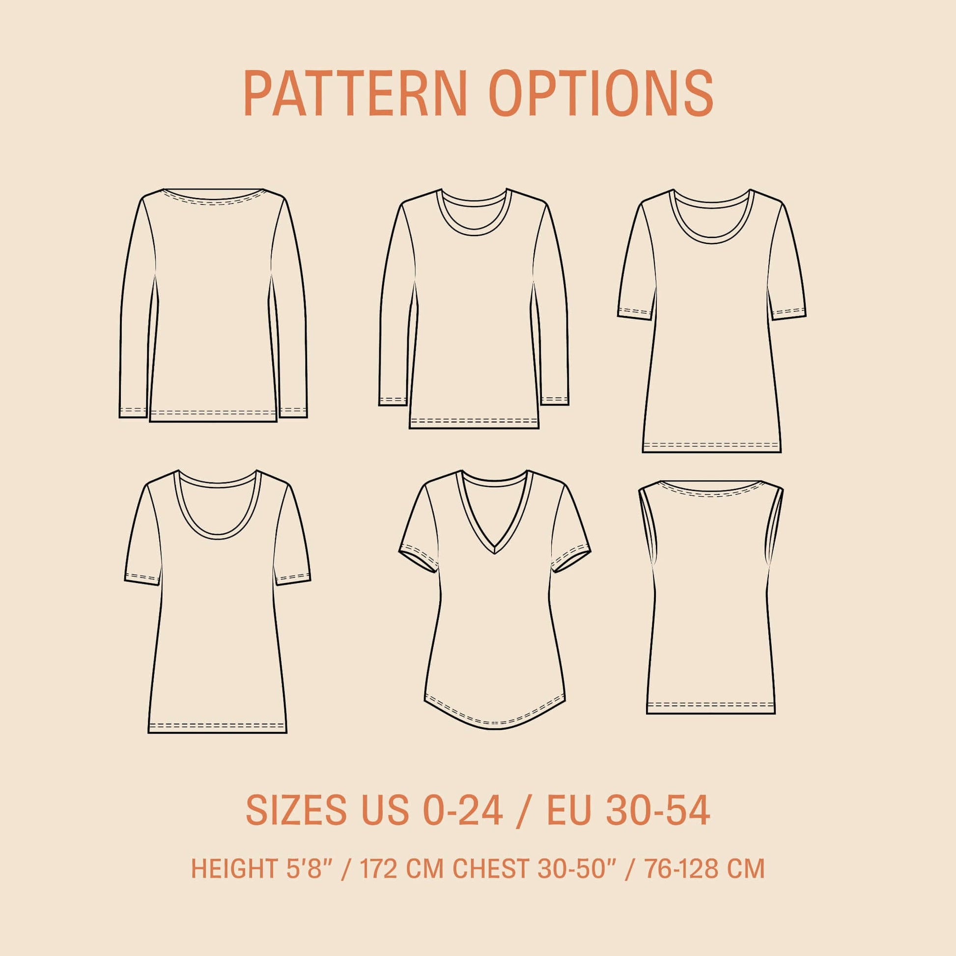 Wardrobe Builder T-shirt sewing pattern PDF DOWNLOAD - homesewn