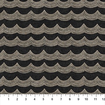 Waves - Black/Natural - Terra Linen Blend - homesewn
