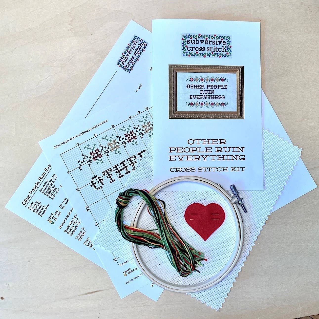 What A F*cked Up Time To Be Alive Deluxe Cross Stitch Kit - homesewn