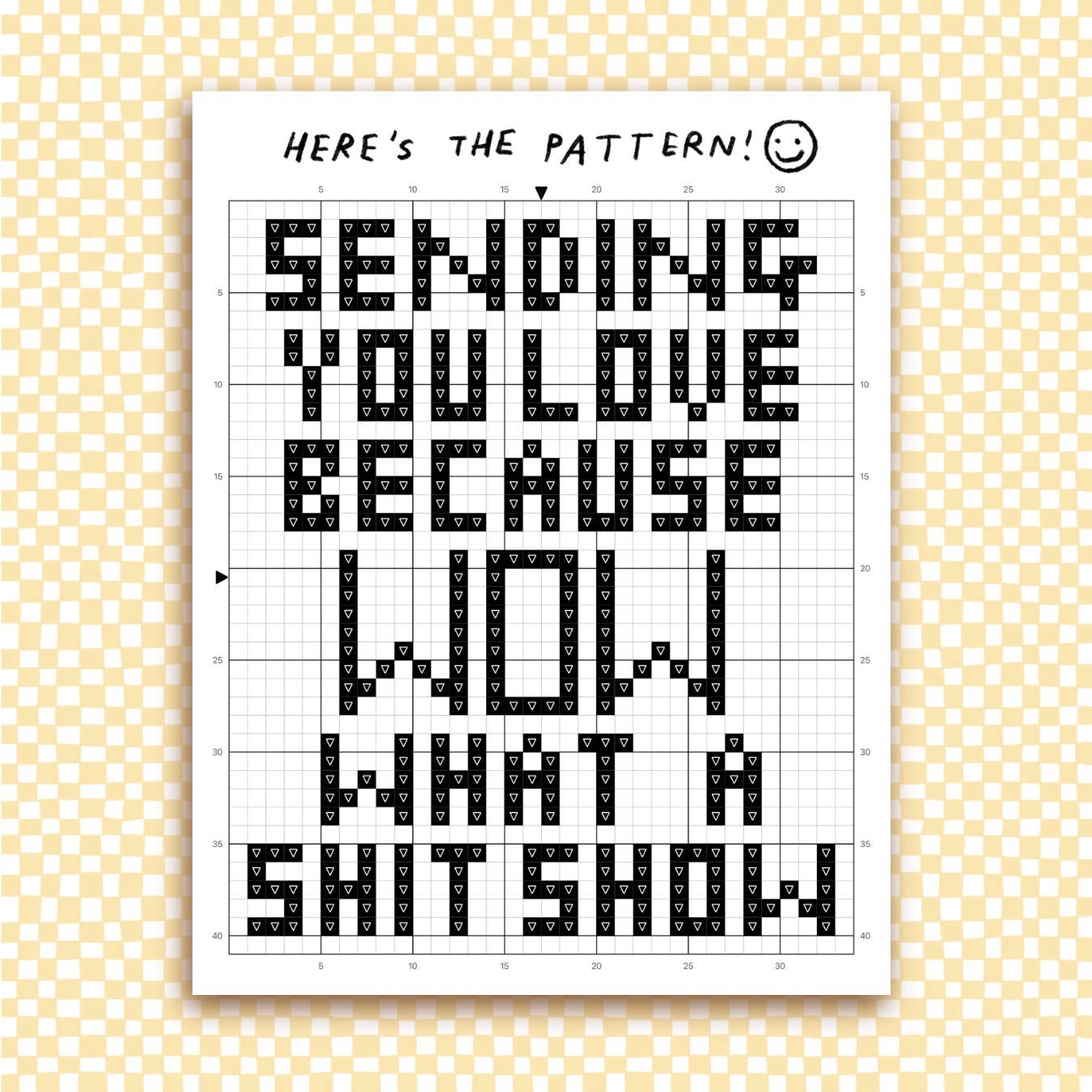 WHAT A SHIT SHOW~ Small DIY Cross Stitch Kit - homesewn