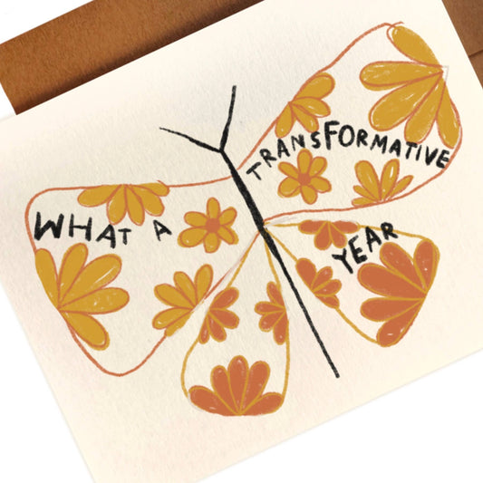 WHAT A TRANSFORMATIVE YEAR Card - homesewn
