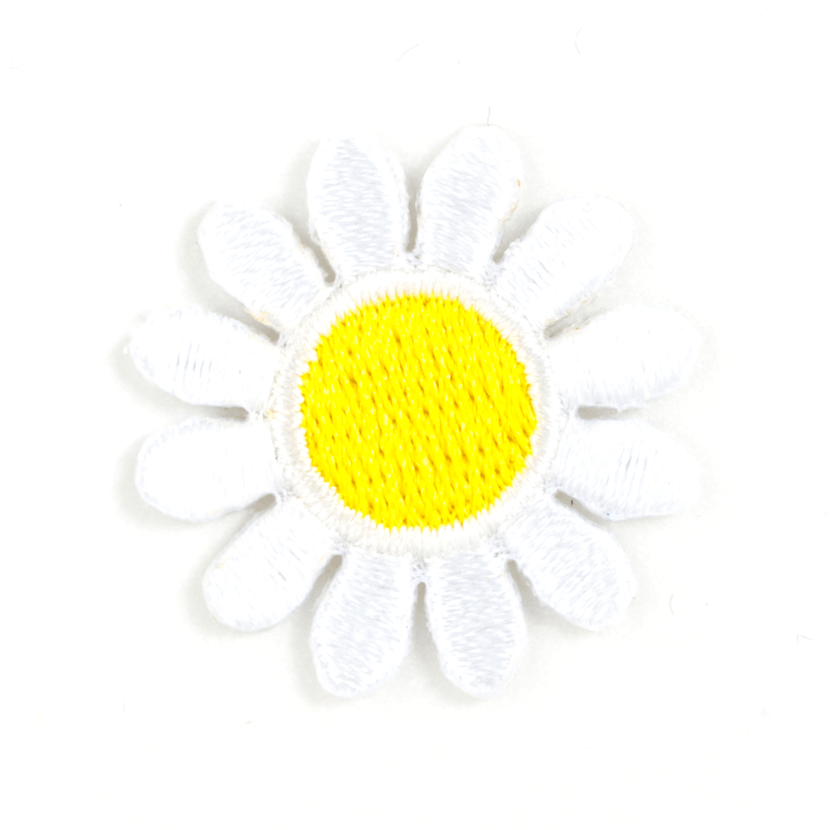 White Daisy Embroidered Sticker Patch - homesewn