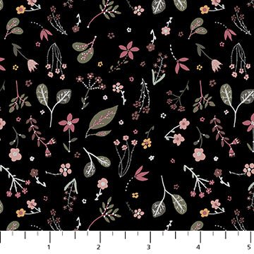 Wildflower - Black - Nature Trail - homesewn