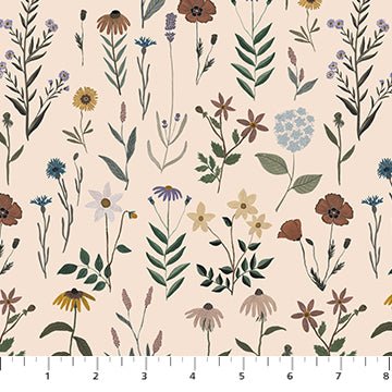 Wildflowers - Brown - Nature Trail - homesewn