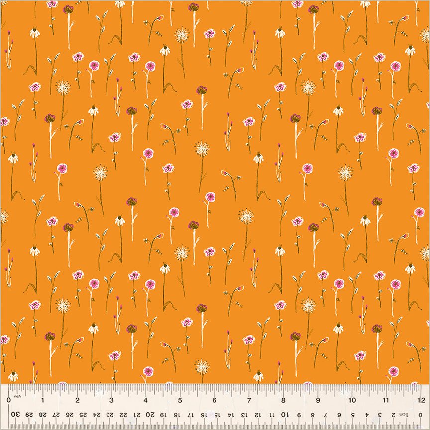 Wildflowers - Orange - Heather Ross Studio Edit - homesewn