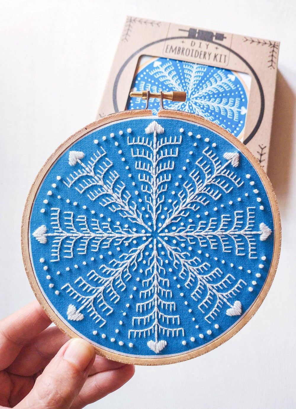 Winter snowflake embroidery kit - homesewn