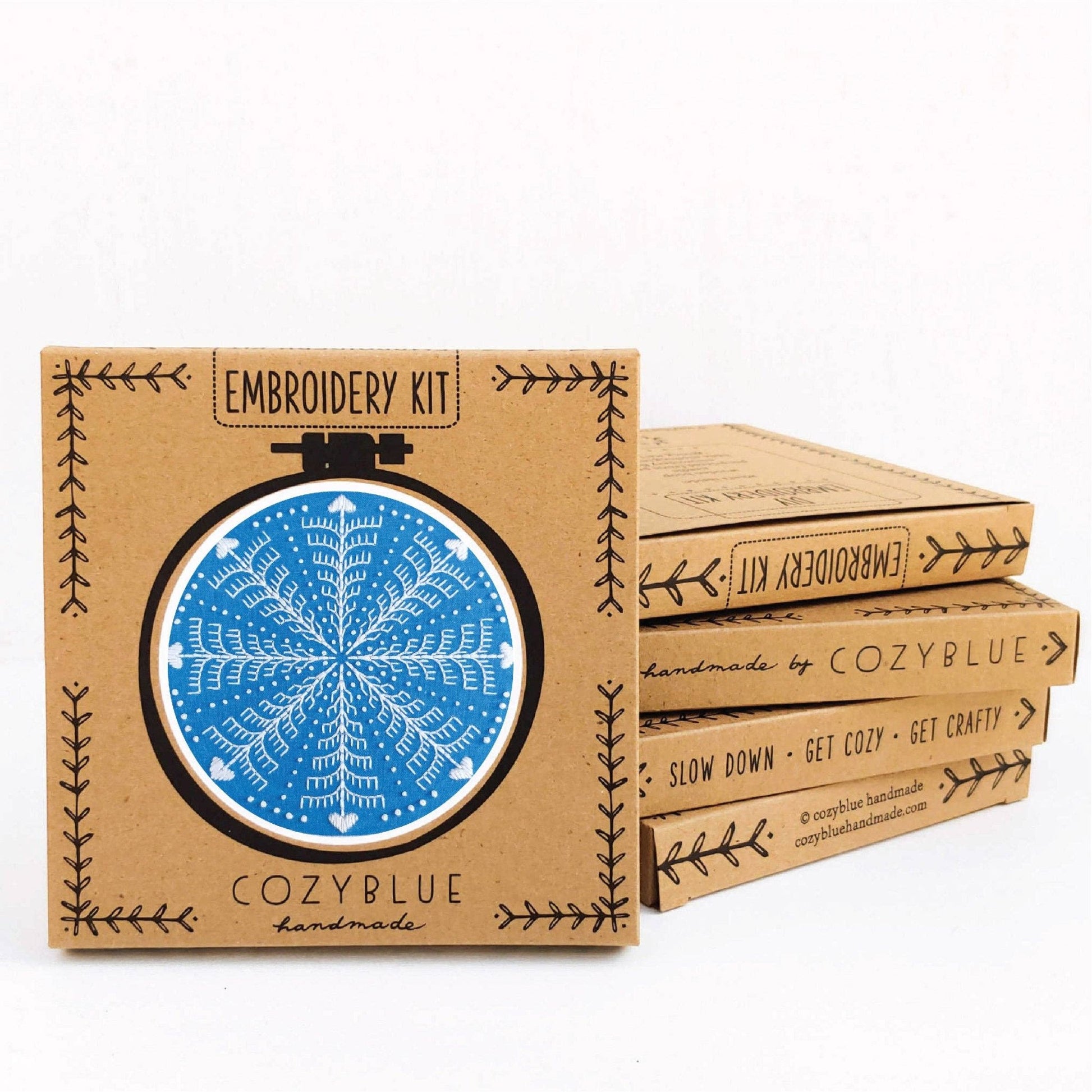 Winter snowflake embroidery kit - homesewn