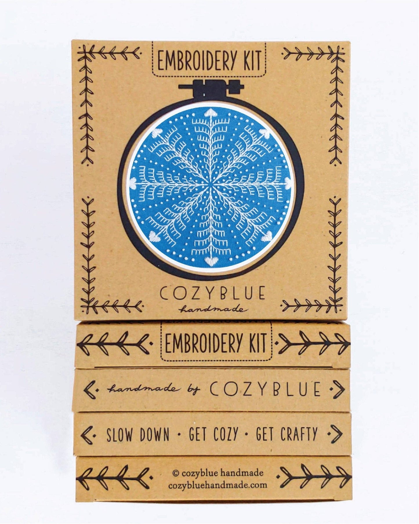 Winter snowflake embroidery kit - homesewn