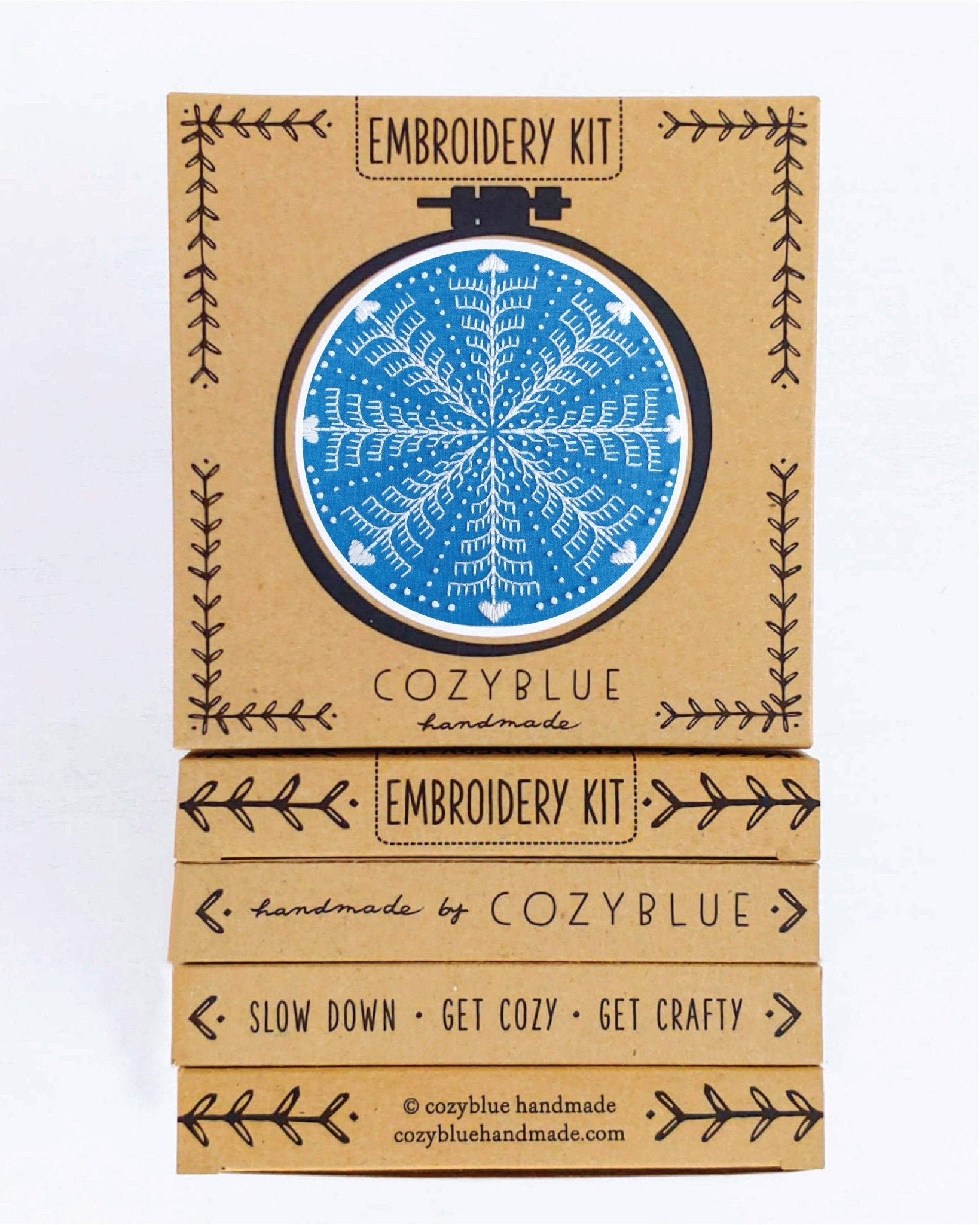 Winter snowflake embroidery kit - homesewn