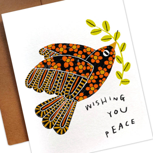 WISHING YOU PEACE Card - homesewn