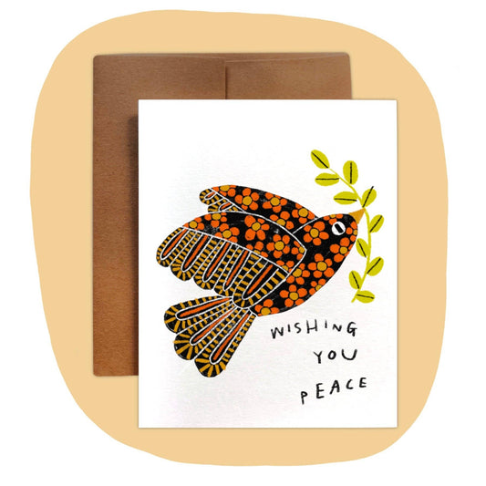 WISHING YOU PEACE Card - homesewn