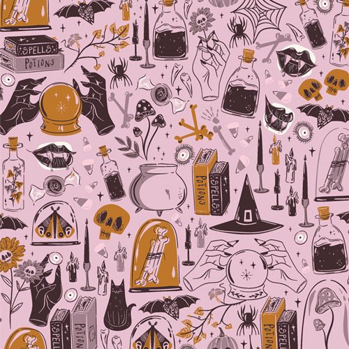 Witching Hour Eerie - QUILTING COTTON/POPLIN - Ghostly & Haunted - homesewn