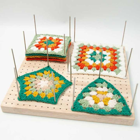 Wooden Blocking Board - Granny Squares - homesewn