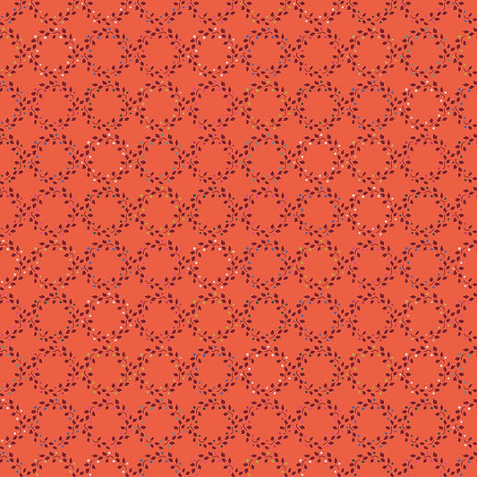Wreaths - Orange - Swatch Book - homesewn