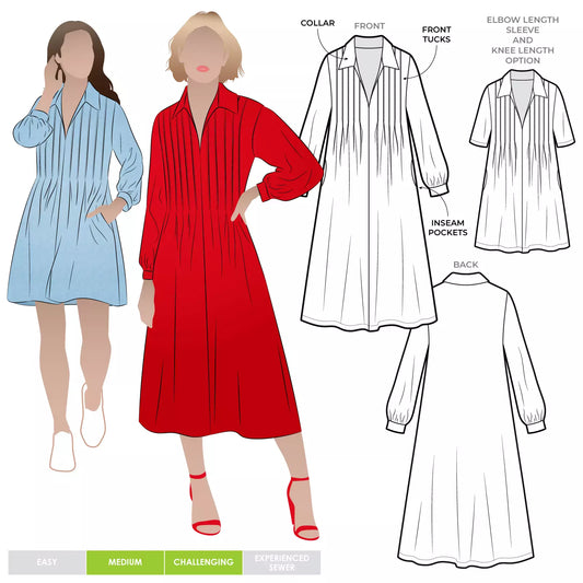 Xanthe Woven Dress - Paper Sewing Pattern - Style Arc