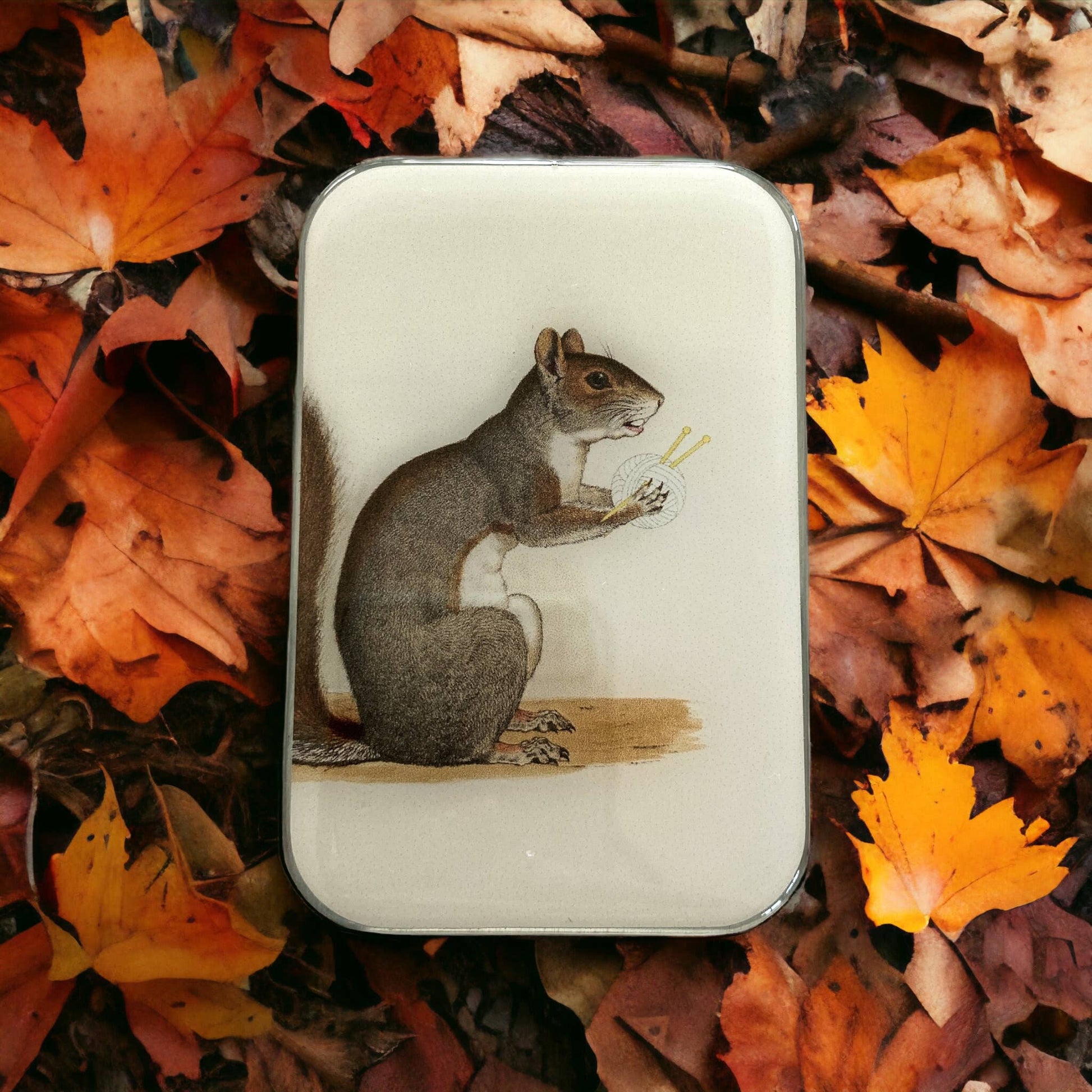Yarn Squirrel tin - homesewn