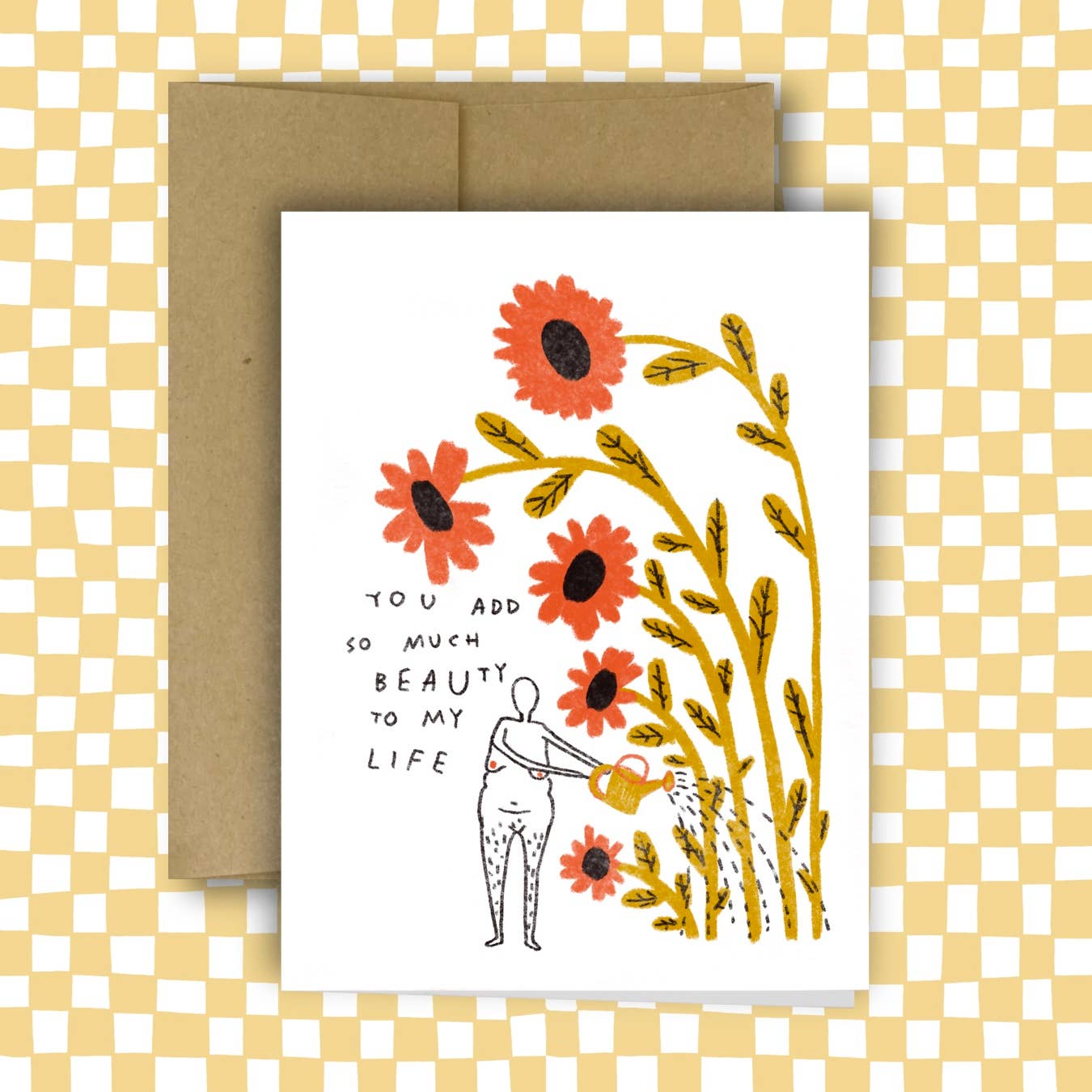 YOU ADD SO MUCH BEAUTY Greeting Card - homesewn
