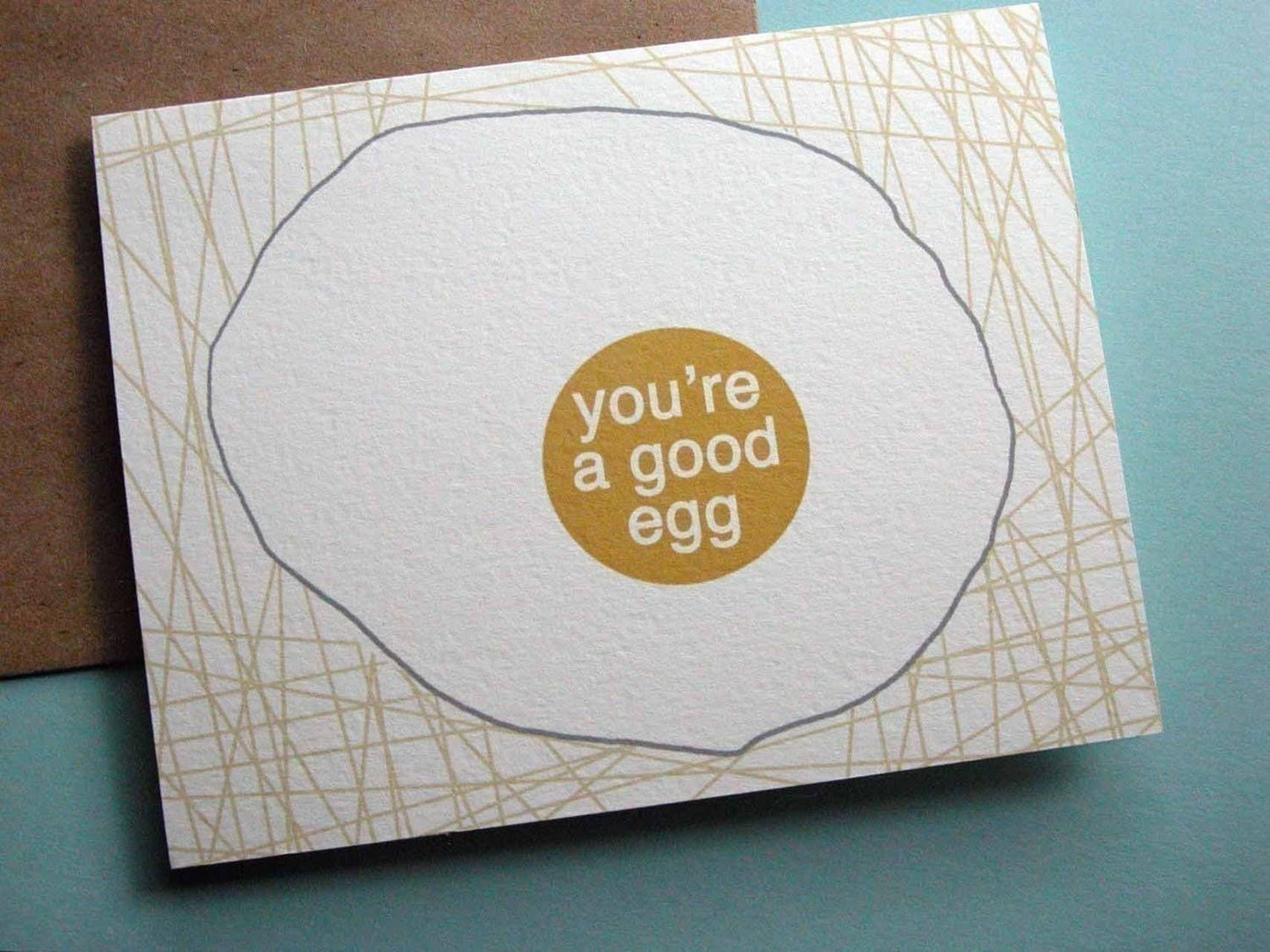 You'Re A Good Egg - Single Folded Card - homesewn