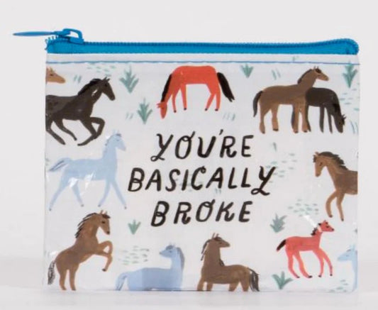 You're Basically Broke Coin Purse - homesewn