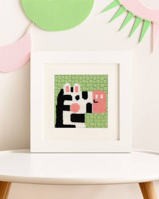 Zoe, the Zebra - Needlepoint Kit for Kids - homesewn