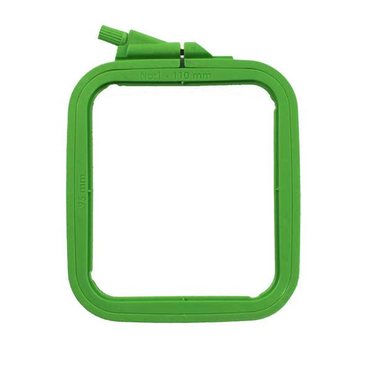 Nurge Square Plastic Hoops 95 x 110mm (3.75" x 4.3"): 110 x 95mm ( 4.3" x 3.75" ) / Green - homesewn