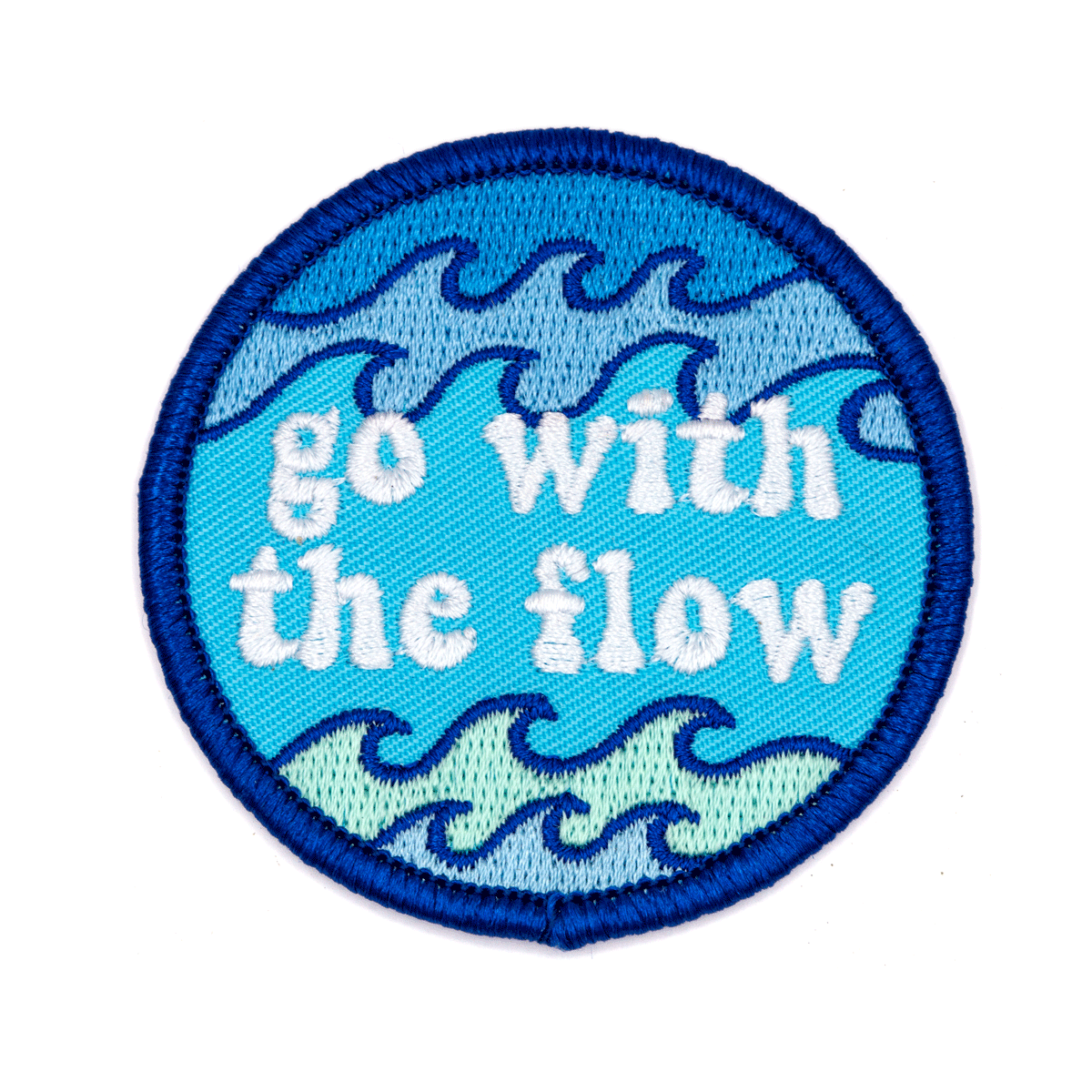 Go With The Flow Iron-On Embroidered Patch - homesewn