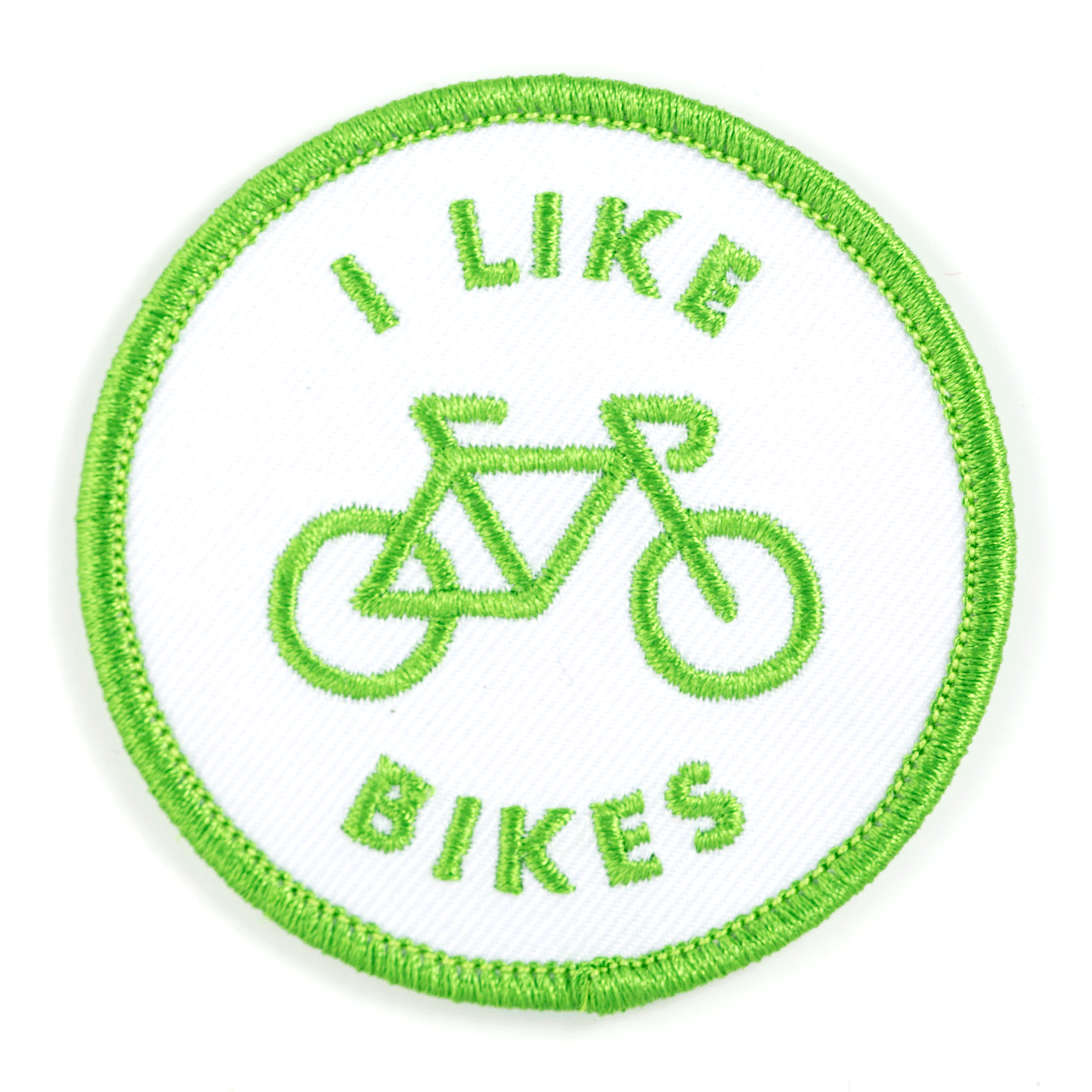 I Like Bikes Embroidered Iron-On Patch - homesewn