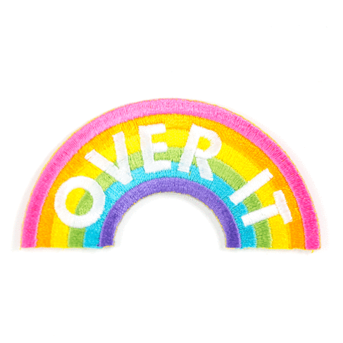 Over It Embroidered Iron-On Patch - homesewn