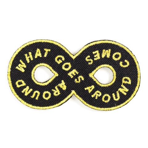 Karma Loop Embroidered Iron-On Patch - homesewn